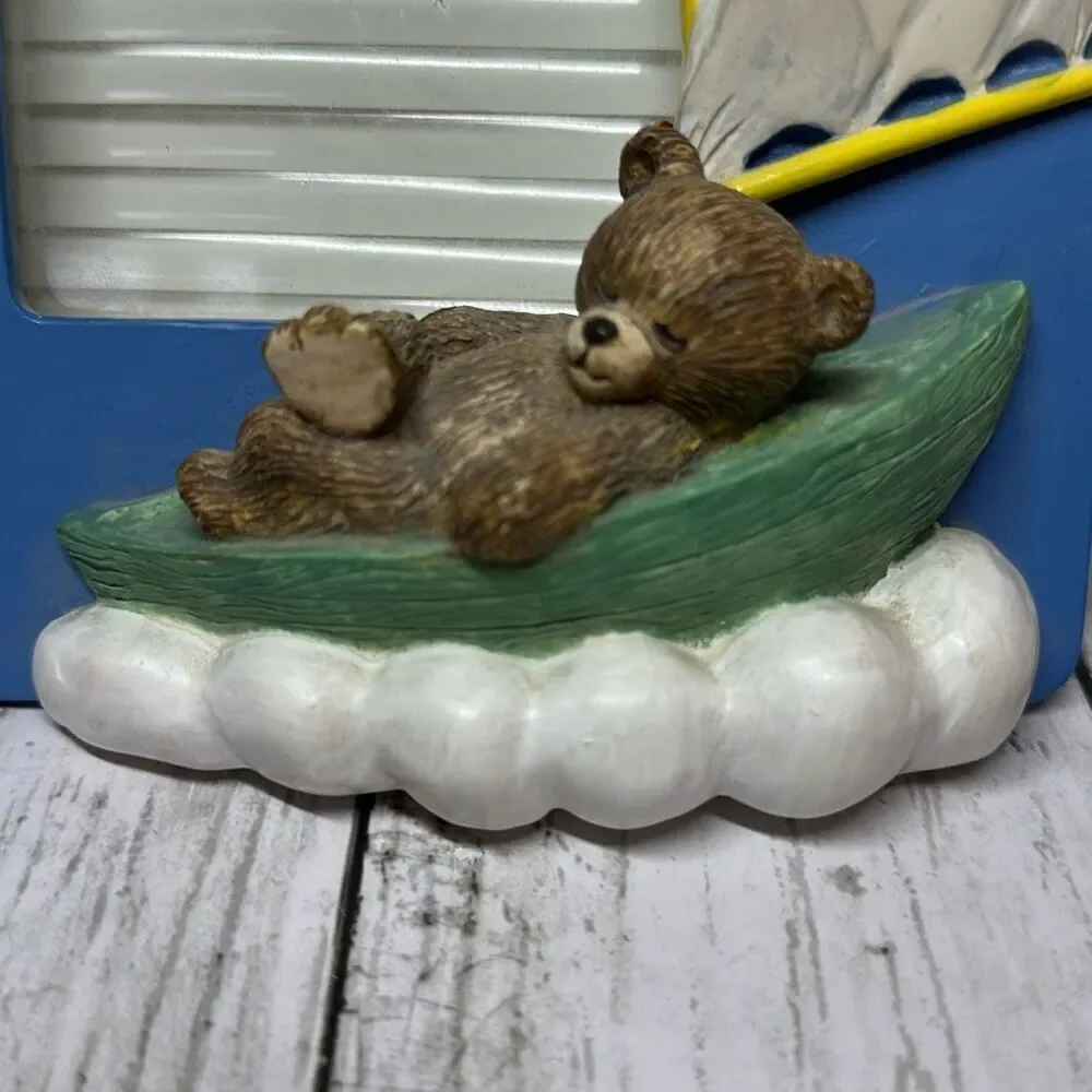 3D Teddy Bear Wooden‎ Photo Picture Frame Nursery Decor Multiple Photo Holder